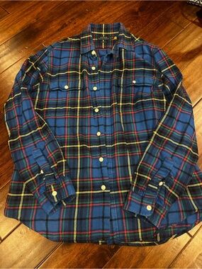 Polo by Ralph Lauren Blue Plaid Flannel Button-Down Shirt